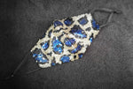 Blue Leopard Bling Mask