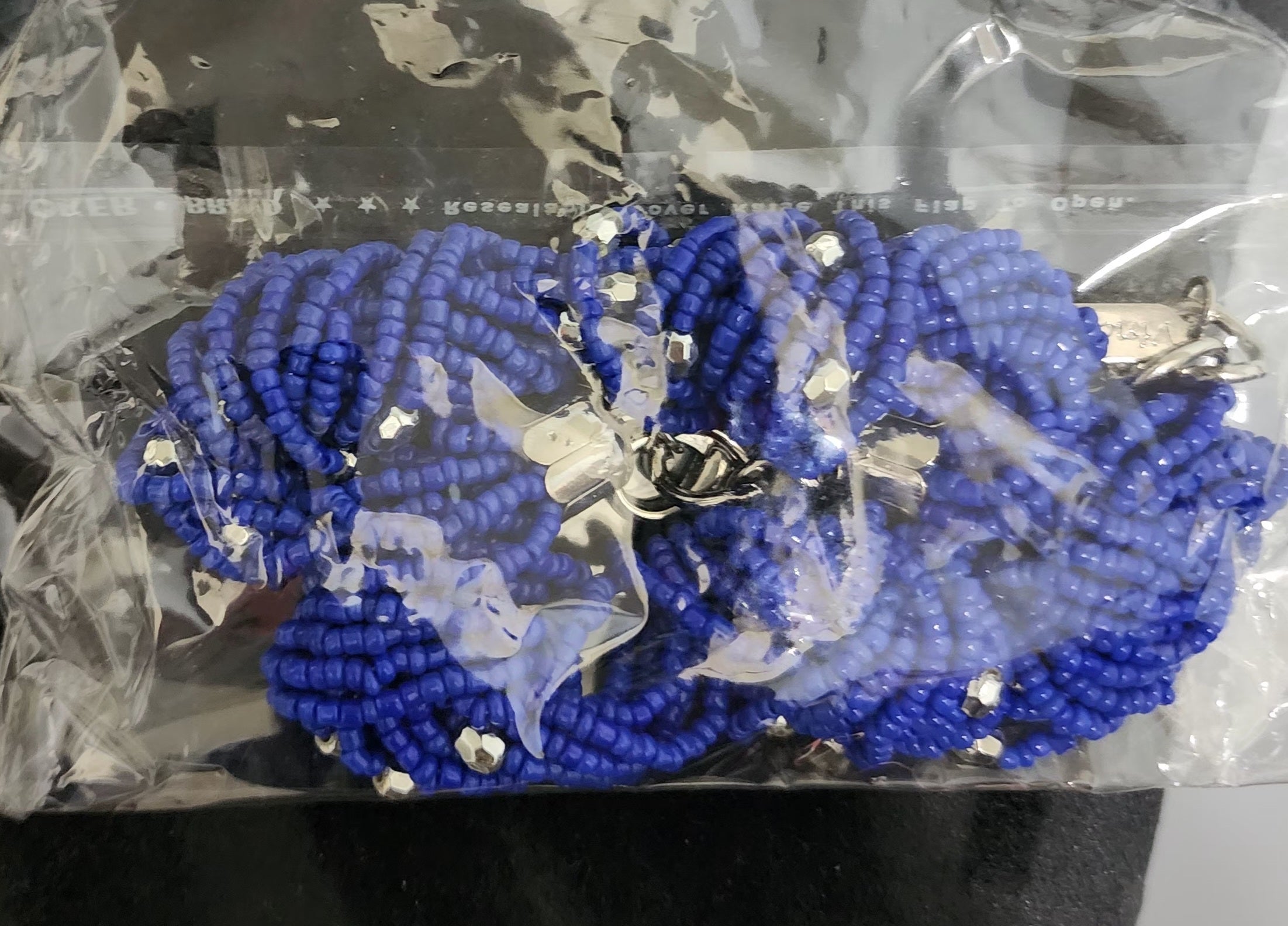 Blue Double Strand Bracelet