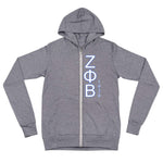 Zeta Phi Beta - Lightweight Women's zip hoodie