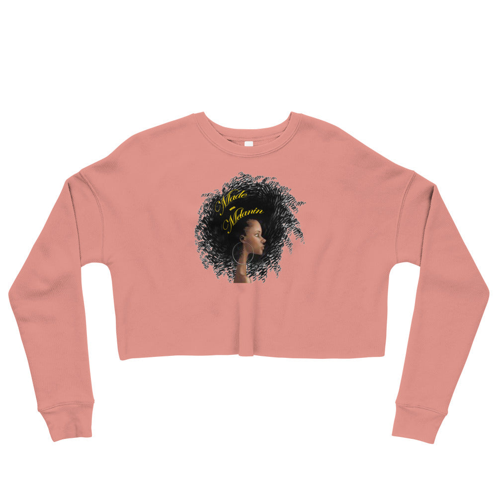 Made with Melanin - Women's Fleece Crop Sweatshirt