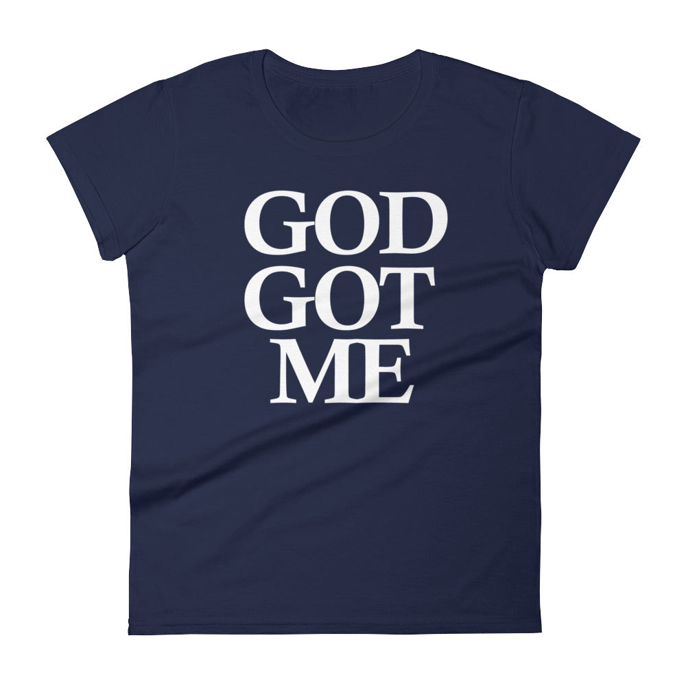 God Got Me - (White Text) Women's short sleeve t-shirt
